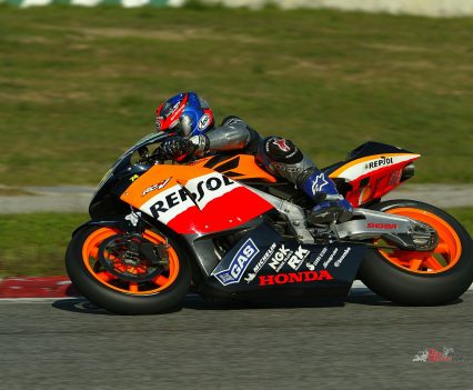 For someone to jump on a bike and have it cranked over within half a lap really shows off the rideability of these machines.