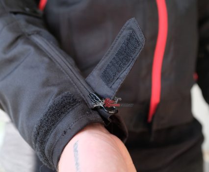 Velcro wrist straps.