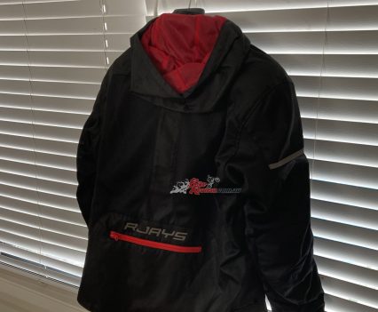 Protect yourself from the elements off the bike with the hood.