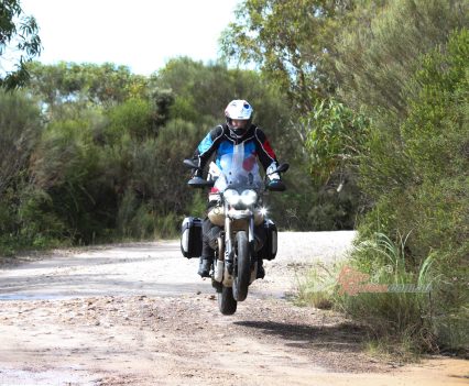 Not long after this, it all went pear shaped for Jeff. The Dainese D-Explorer kit and Shoei Hornet saved him from serious injury. Every dollar of the RRP was justified in that split second...