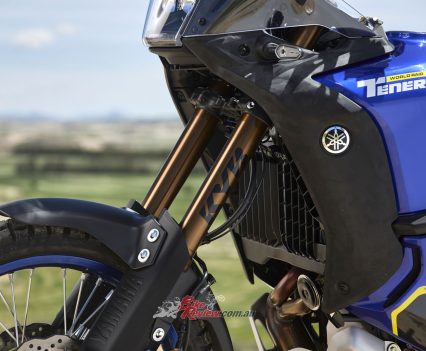 43mm fully adjustable KYB inverted forks.