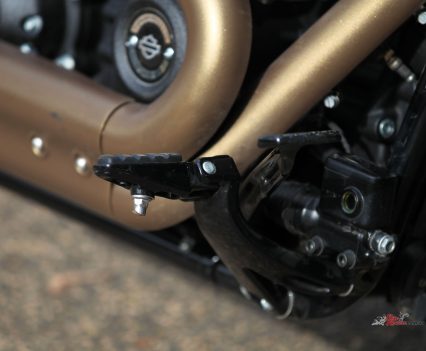 Seating position sits in-between a nakedbike and a traditional cruiser.