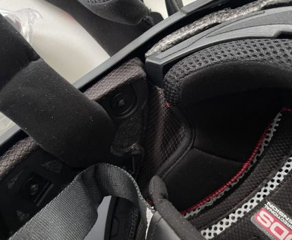 The 6D ATS lid already had the cut outs for the speakers, as do many mid to higher end helmets...