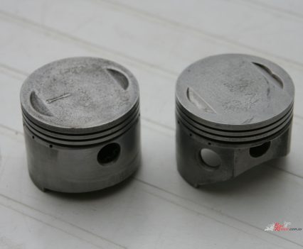 950SS vs CB750 cylinders and pistons.