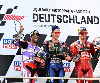 After the announcement that Miller will be leaving Ducati, he ended up on the podium at Sachsenring...