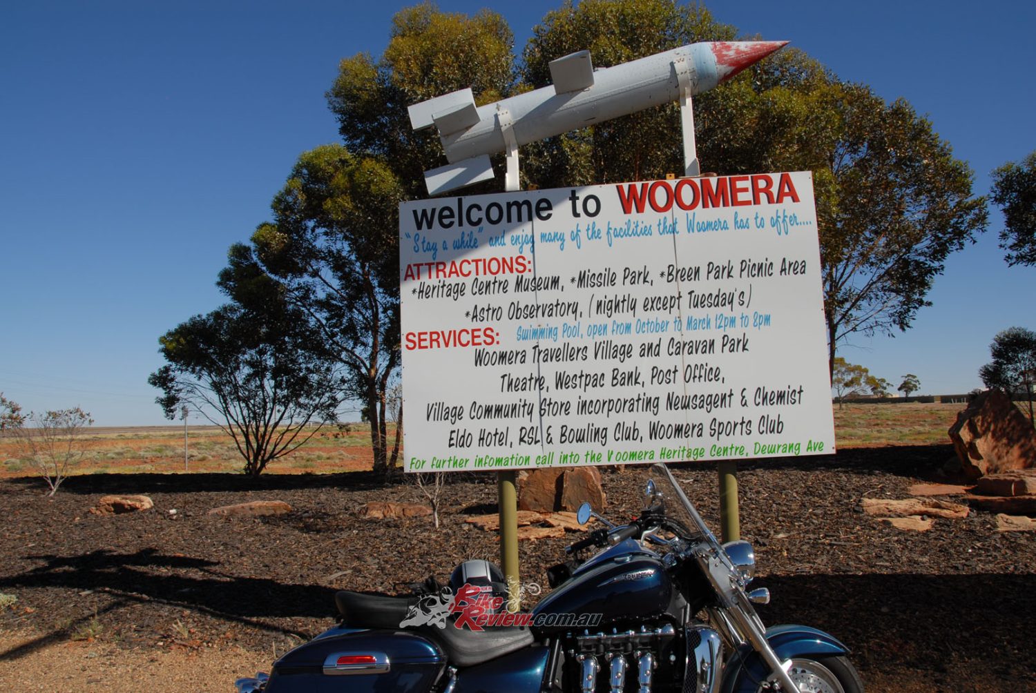 The sign is a good indication of the way tourist Woomera is run now. A bit amateurish and basic, but with a lot of enthusiasm and pride.