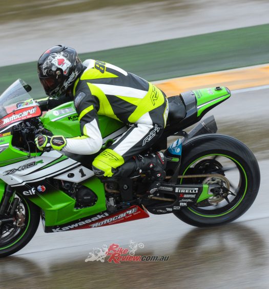 Even when you're freezing cold and wet you have to push through to enjoy the ride on a WorldSBK championship winning machine...