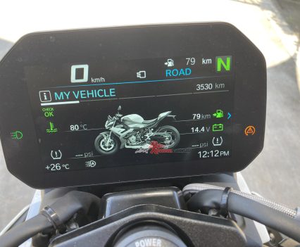 Loads of info available via the scroll wheel.