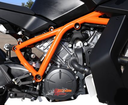 KTM upped the bore size for the RC8R.