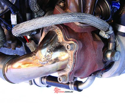 Full exhaust rather than dump pipe.