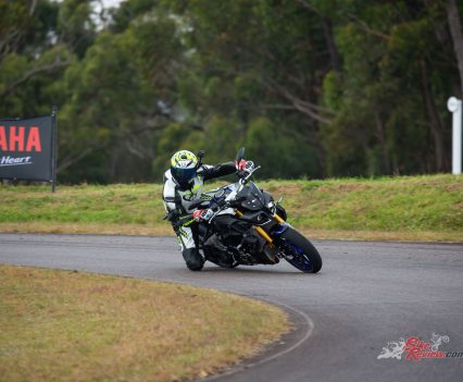 Zane on the 2021 Yamaha MT-10SP at The Farm.