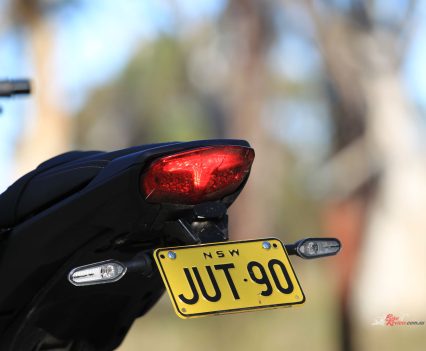 Our test bike had a tail-tidy fitted which really cleaned up the rear.