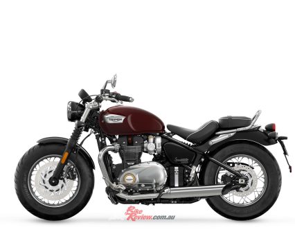 2023 Triumph Bonneville Speedmaster Cordovan Red.