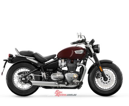 2023 Triumph Bonneville Speedmaster Cordovan Red.