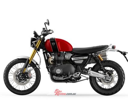 2023 Triumph Scrambler 1200 XC Carnival Red & Jet Black.