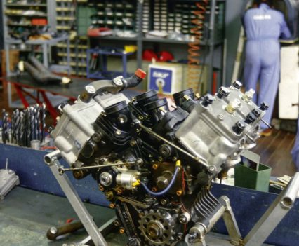 Out of the bike, the V4 was massive!