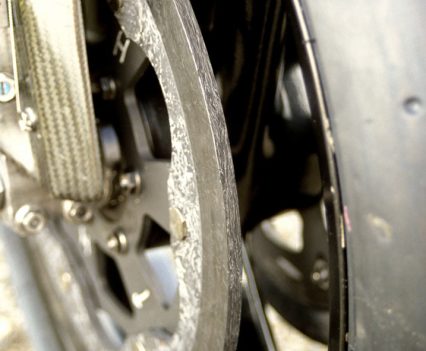 Brembo carbon discs.