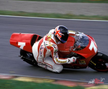 Poor Alan had to try and tame the wild beast on a patchy, drying track. Terrifying!