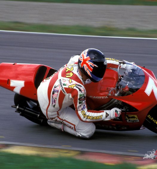 Poor Alan had to try and tame the wild beast on a patchy, drying track. Terrifying!