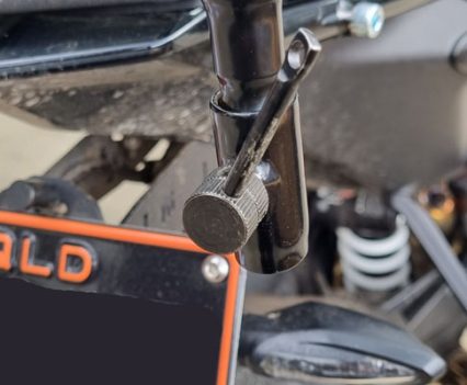 Pillion grab handle accessory.