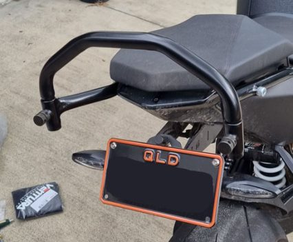 Pillion grab handle accessory.