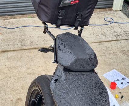 Rear facing Ventura luggage rack.