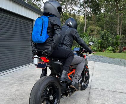 Pillion grab handle accessory.