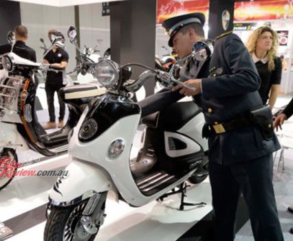 Chinese Vespa copies were seized at EICMA 2013. Photo: Piaggio.