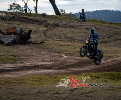 Josh Farrell was on hand with a mildly modified Scram 411 complete with Staintune exhaust