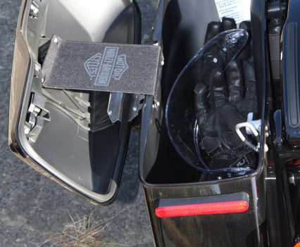 Pannier storage space.