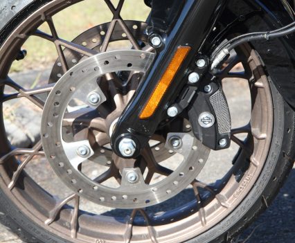 Bronze accents on the wheels.