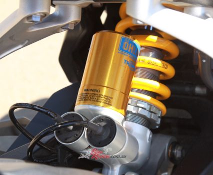 Öhlins S-EC 2.0 OBTi system electronic compression / rebound damping.