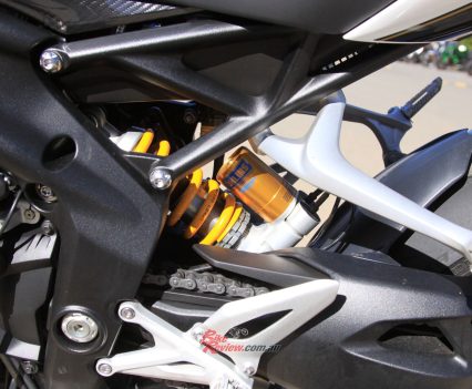 Electronically adjustable suspension.