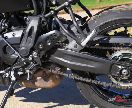 Rear is adjustable for preload.