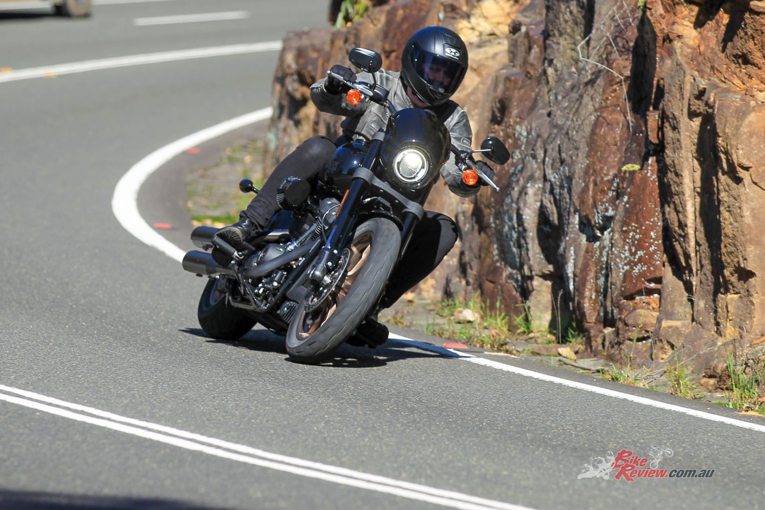 "On the open road and in the faster corners, the bike sits very comfortably leaned over and feels as though it could sit there all day."