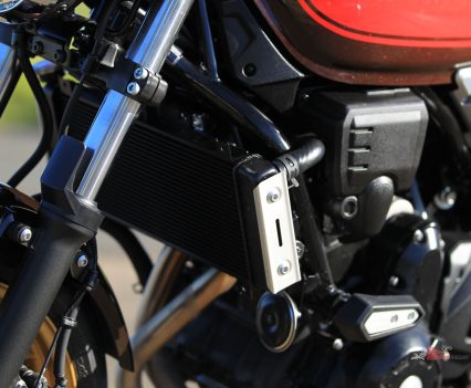 Wide, slim radiator echo's the styling of the original Z's.