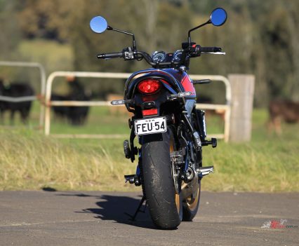 A high seat with low headstock make the bike feel even smaller!