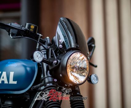 Cafe racer inspired windshield.