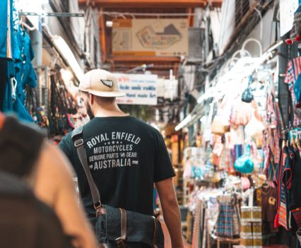 Traveling through the streets and markets.
