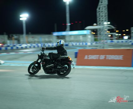 Track time on a commuter bike might seem silly, but it's the perfect opportunity to see how the bike can handle all the stresses of being on the limit!