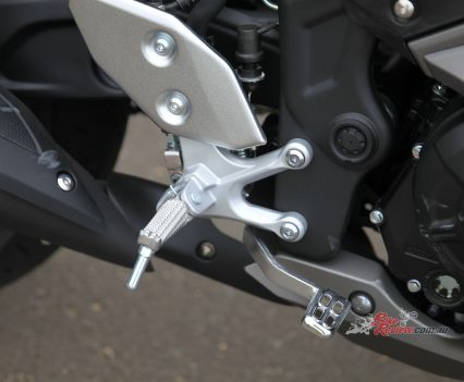 Race inspired foot positioning.