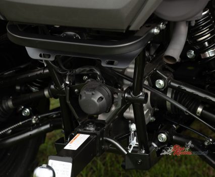 Plenty of suspension travel at the front and rear.