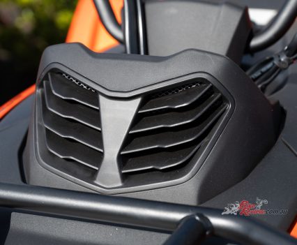 High mounted air intake.