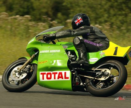 Cathcart managed to snag a ride on the famous Bol d'Or winning Godier & Genound Kawaka!