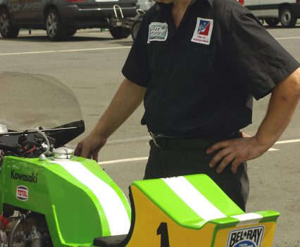 Genoud held onto the green machine and continues to construct/restore race bikes to this day!