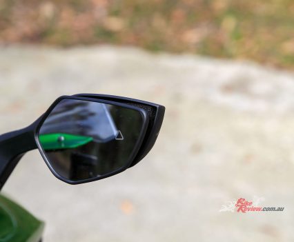 The blind spot indicators in the mirrors will flash if it senses a car.