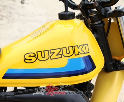 The seat was rebuilt and re-covered, the plastics are aftermarket from the USA. A mate of Jeff's painted the tank.