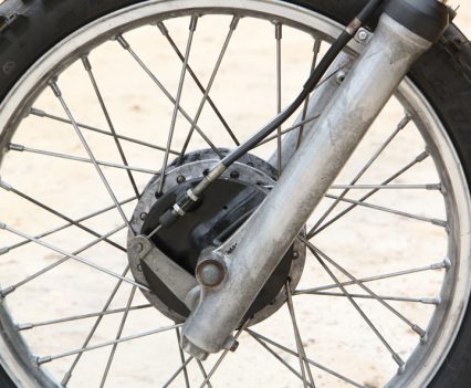 The forks were re-chromed, this took three months and cost $450.