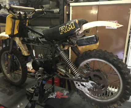 This is what Jeff started with, it was a gift from Steve at Old Gold Motorcycles.