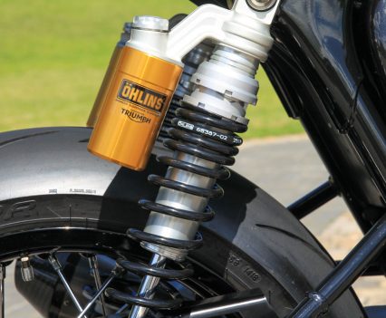 RSU with piggy-back reservoir & billet machined aluminium adjusters.